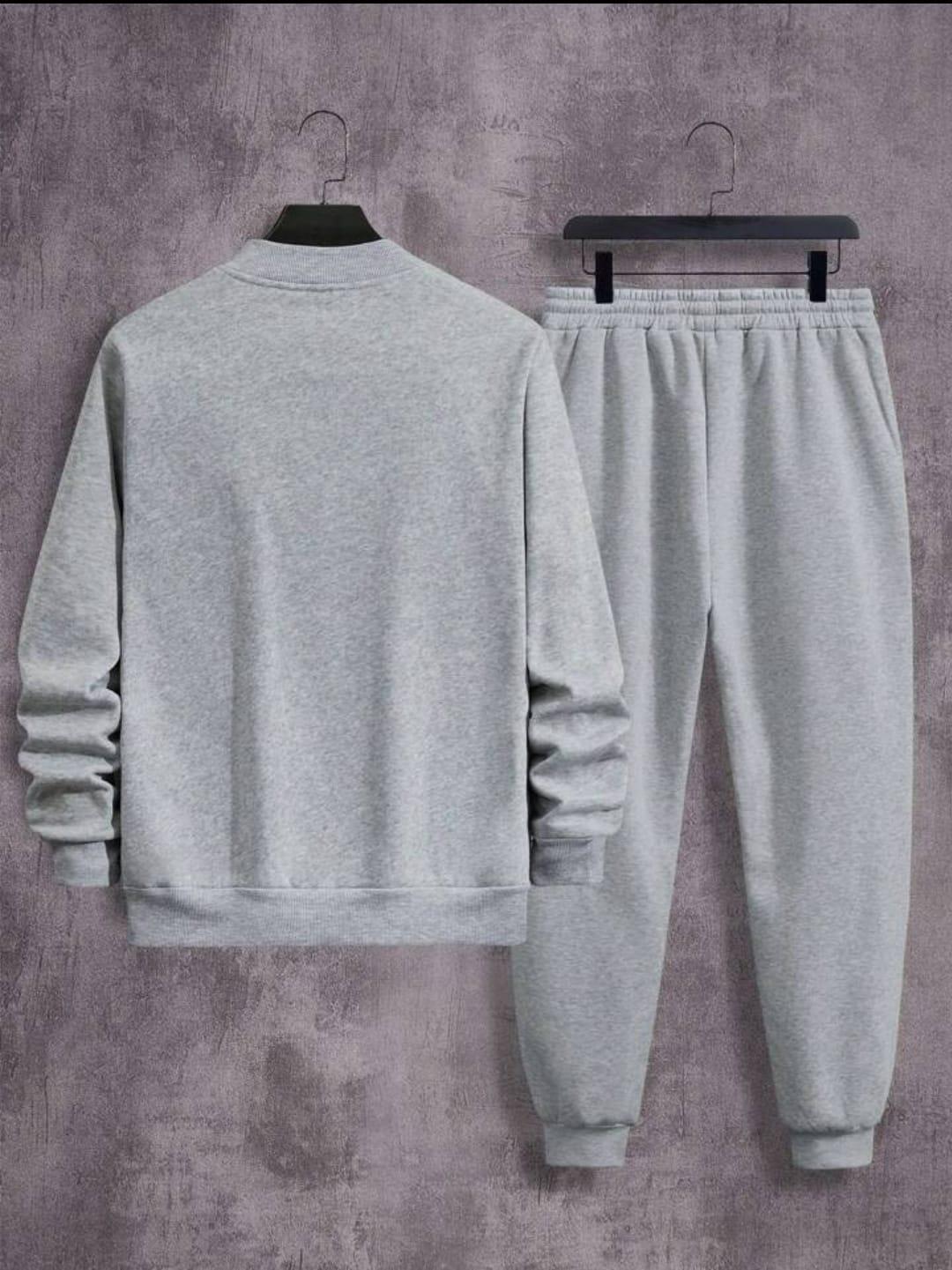 2 Pcs – Men's Plain Fleece Track Suit